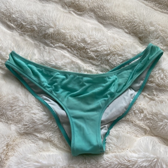 Turquoise cheeky bikini bottoms - Picture 2 of 2